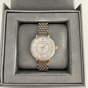 Michele Sidney Classic Two-Tone Diamond Watch.